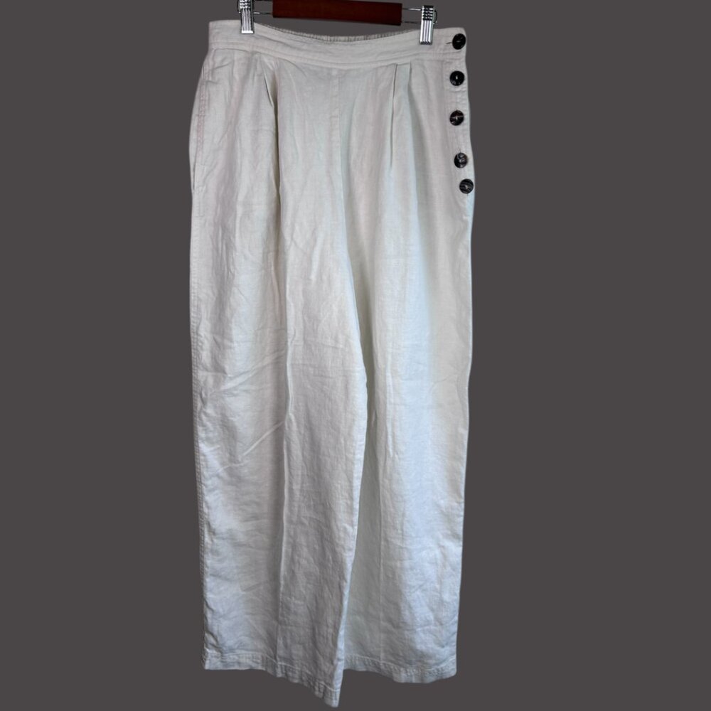 Vintage 1990s David Dart for Force One Side Button Linen Pant